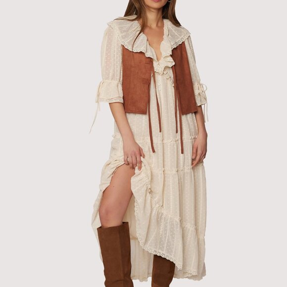 Lost & Wander Poetry in Bloom Ivory Maxi Dress New with Tags - Picture 5 of 5